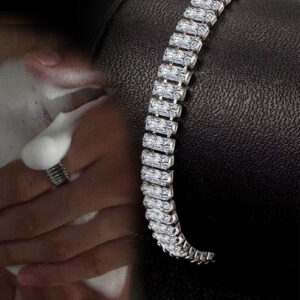 Never-Fading Single Row Rectangular Rhinestone Bracelet