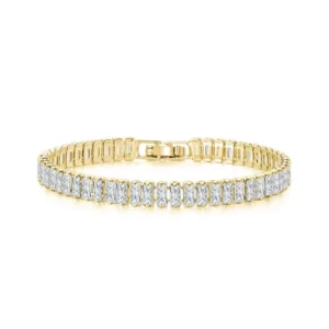 Never-Fading Single Row Rectangular Rhinestone Bracelet