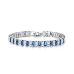 Never-Fading Single Row Rectangular Rhinestone Bracelet