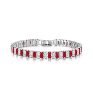 Never-Fading Single Row Rectangular Rhinestone Bracelet