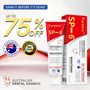 Furzero™ Aussie SP-6 Probiotic Ultra Whitening Toothpaste