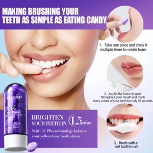 Seurico Instant Brightening Purple Toothpaste Tablets