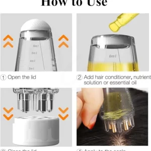 Hair Oil Applicator Bottle Scalp Massager Hair Growth