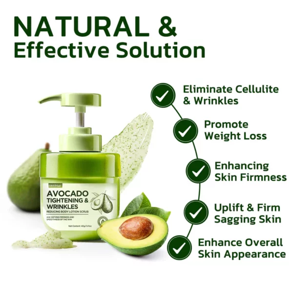 Fivfivgo™ Avocado Tightening & Wrinkles Reducing Body Lotion Scrub