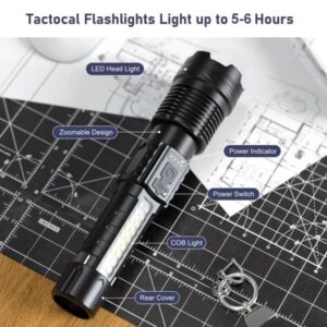 Outdoor lighting white laser flashlight with cob warning side work light