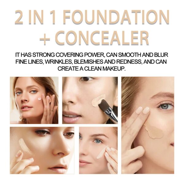 2 in 1 - Foundation + Concealer for Flawless Coverage