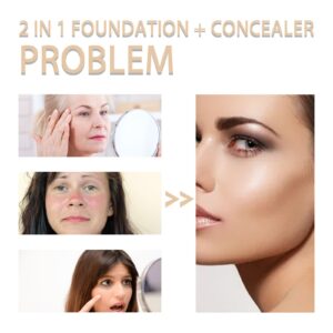 2 in 1 - Foundation + Concealer for Flawless Coverage