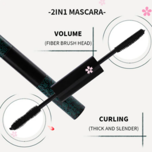 2-In-1 Waterproof Long Lasting Black Mascara