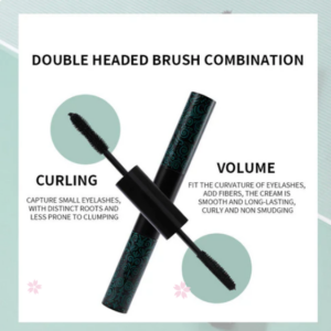 2-In-1 Waterproof Long Lasting Black Mascara