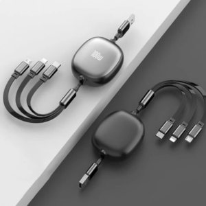 3 in 1 Compact Retractable Fast Charging Cable