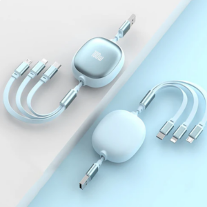 3 in 1 Compact Retractable Fast Charging Cable