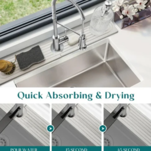 Diatomite Faucet Mat for Kitchen Sink