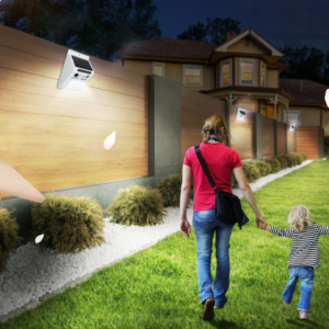 Solar-Powered Remote Control Motion Sensor Security Alarm Lamp