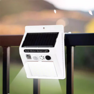 Solar-Powered Remote Control Motion Sensor Security Alarm Lamp