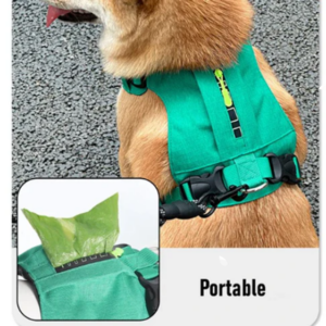 Waterproof Reflective Vest Harness with Zipper Pocket and D-ring for Dogs