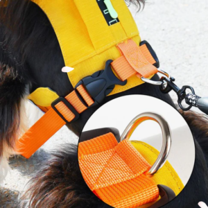 Waterproof Reflective Vest Harness with Zipper Pocket and D-ring for Dogs