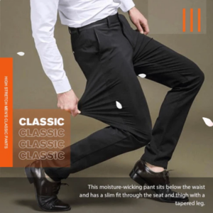 Classic Men's Trousers with Good Elasticity