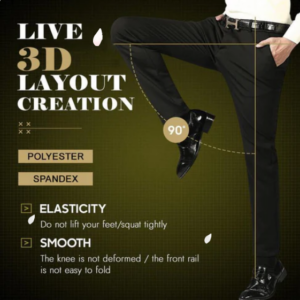 Classic Men's Trousers with Good Elasticity