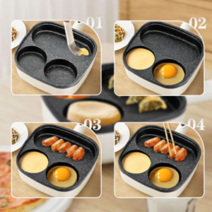 Multifunctional 4-Cup Non-Stick Electronic Frying Pan