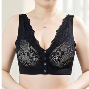 Women's Wide-Strap Wire-Free Front Closure Bra