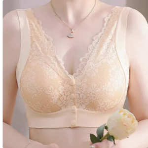 Women's Wide-Strap Wire-Free Front Closure Bra