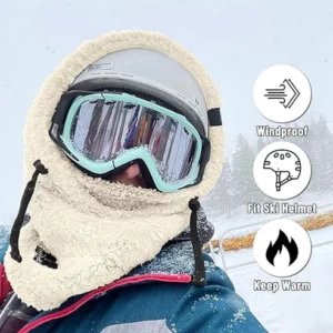 Unisex warm scarf with ski hat