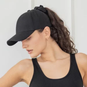 Ponytail Baseball Cap with Magnetic Closure