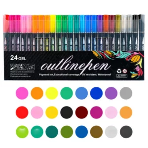 Double Outline Glitter Coloring Pen Set