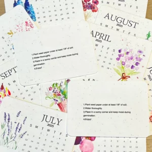 Eco-Friendly Plantable Seed Calendar 2025