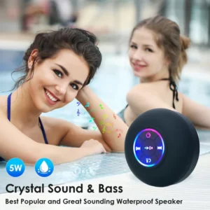 Waterproof Wireless Bluetooth Speakers with LED Light