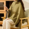 Portable Soft Zipper Electric Heated Blanket Shawl