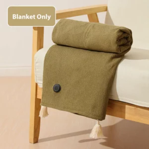 Portable Soft Zipper Electric Heated Blanket Shawl