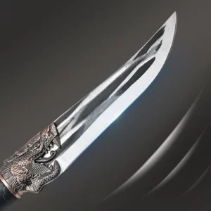 Bone-cutting Knife with Dragon Decoration and Scabbard