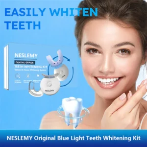 NESLEMY Original Teeth Whitening Kit with 5x LED Light, 18% Carbamide Peroxide Oral Care