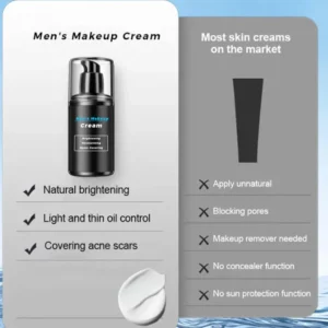 Mens Makeup Cream for Brightening Moisturizing Spots Covering