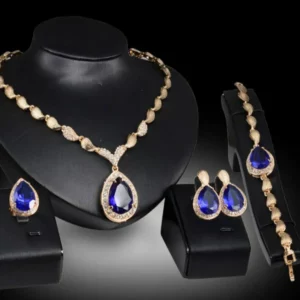 Elegant Faux Gemstone Necklace Set