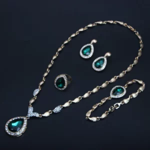 Elegant Faux Gemstone Necklace Set