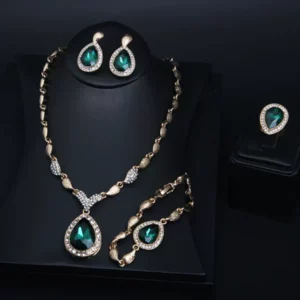 Elegant Faux Gemstone Necklace Set