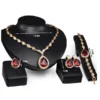 Elegant Faux Gemstone Necklace Set