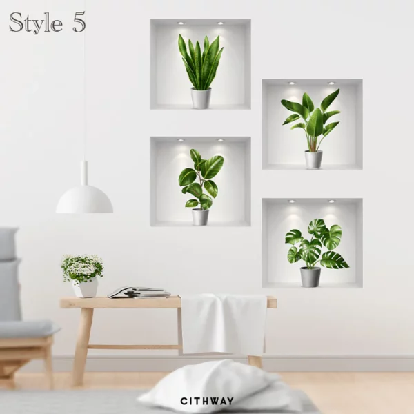 Cithway™ Self-Adhesive 3D Plant Wall Stickers