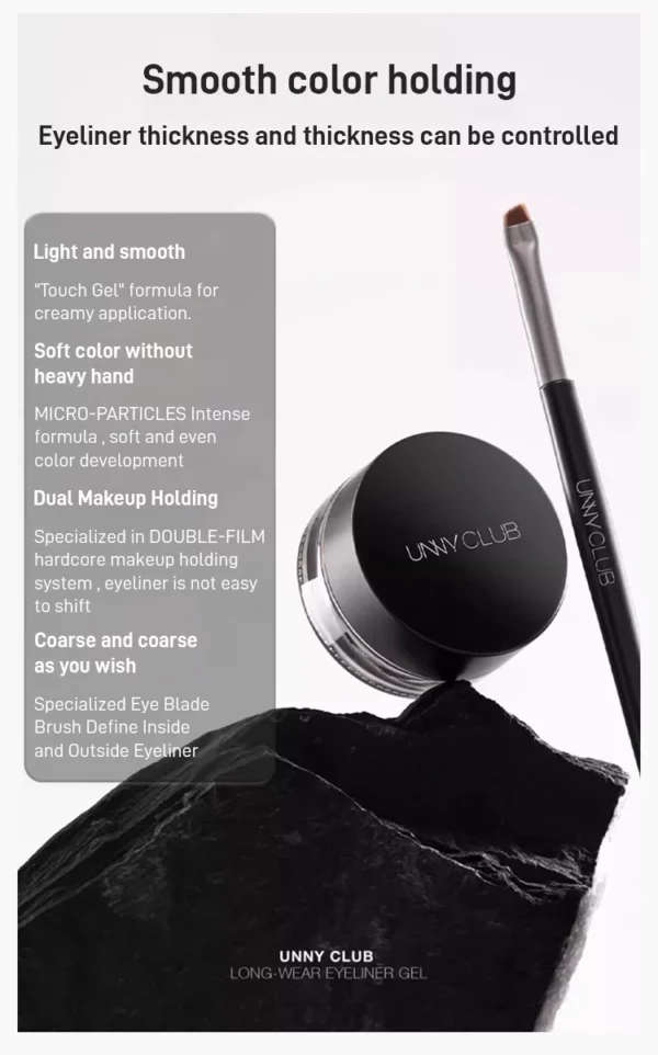 LONG LASTING WATERPROOF QUICK DRYING EYELINER GEL