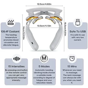 Ultimate 4-Head Neck Massager with Heat & Pulse Therapy