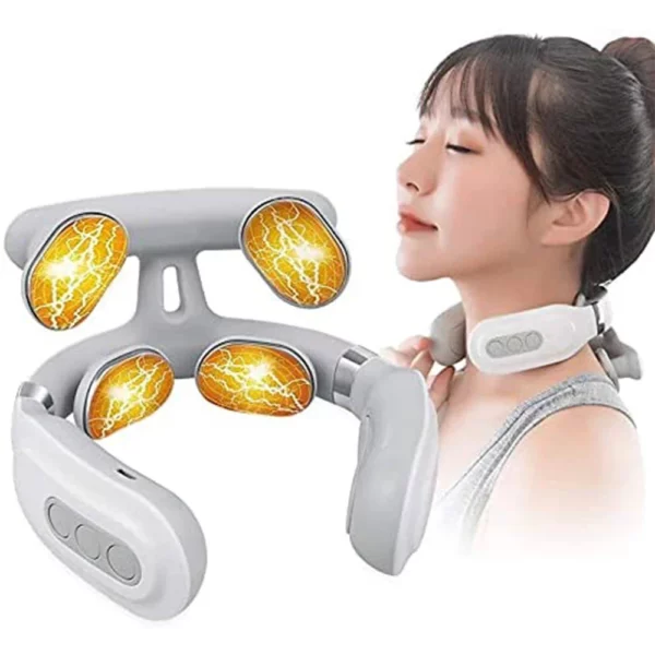 Ultimate 4-Head Neck Massager with Heat & Pulse Therapy