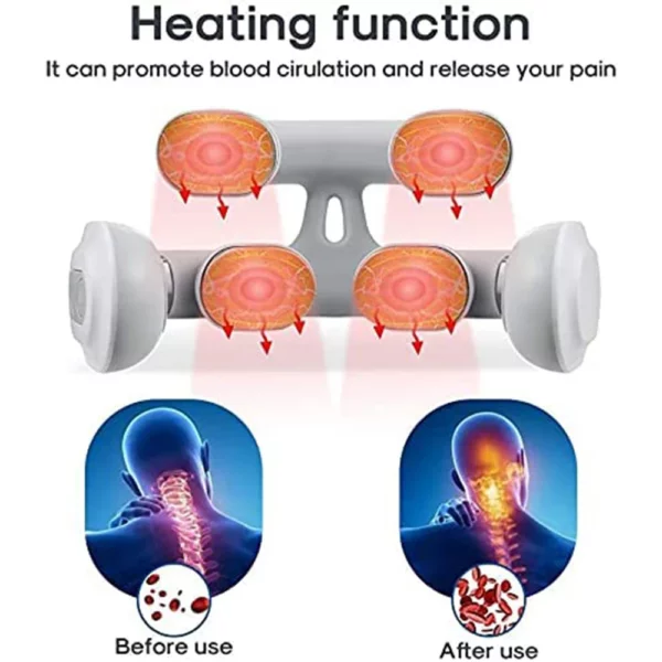 Ultimate 4-Head Neck Massager with Heat & Pulse Therapy