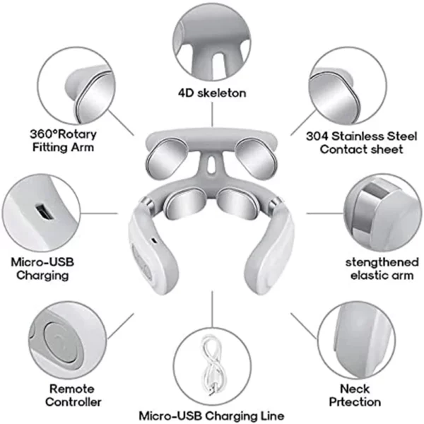 Ultimate 4-Head Neck Massager with Heat & Pulse Therapy