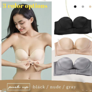 Front Buckle Strapless Ultra lift Bra