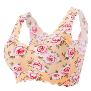 New Elegant IceSilk Floral Bra