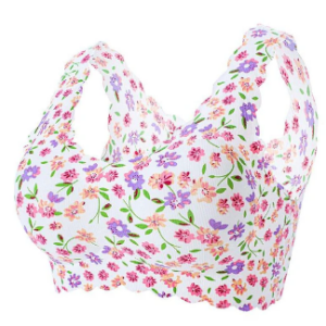 New Elegant IceSilk Floral Bra