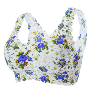 New Elegant IceSilk Floral Bra