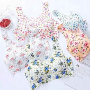 New Elegant IceSilk Floral Bra